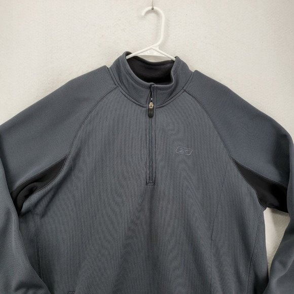 RBX Sweatshirt Men's Long Sleeve Quarter Zipper High Neck Pullover Gray 2XL - Picture 6 of 12